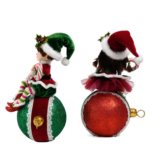 Katherine's Collection Merry Elves on Ornament Assortment of 2