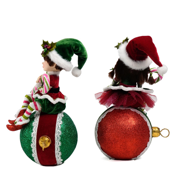 Load image into Gallery viewer, Katherine's Collection Merry Elves on Ornament Assortment of 2
