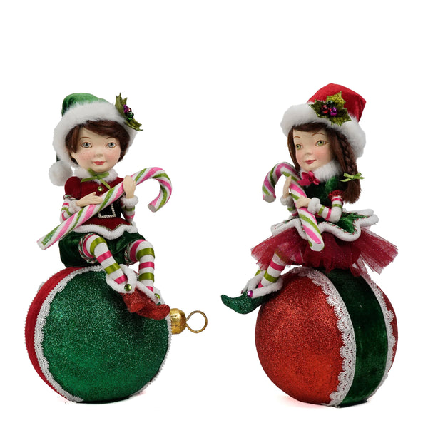 Load image into Gallery viewer, Katherine's Collection Merry Elves on Ornament Assortment of 2

