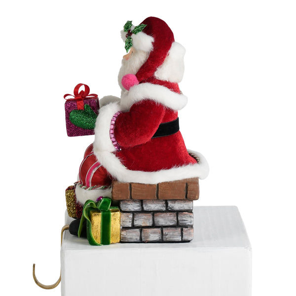 Load image into Gallery viewer, Katherine's Collection Santa on Chimney Stocking Holder
