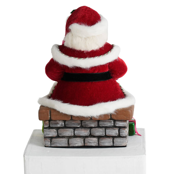 Load image into Gallery viewer, Katherine's Collection Santa on Chimney Stocking Holder

