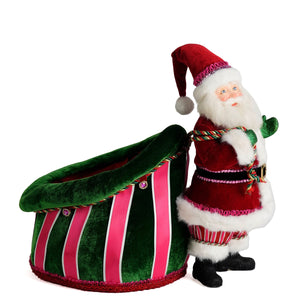 Katherine's Collection Papa Noel and Bag Candy Holder