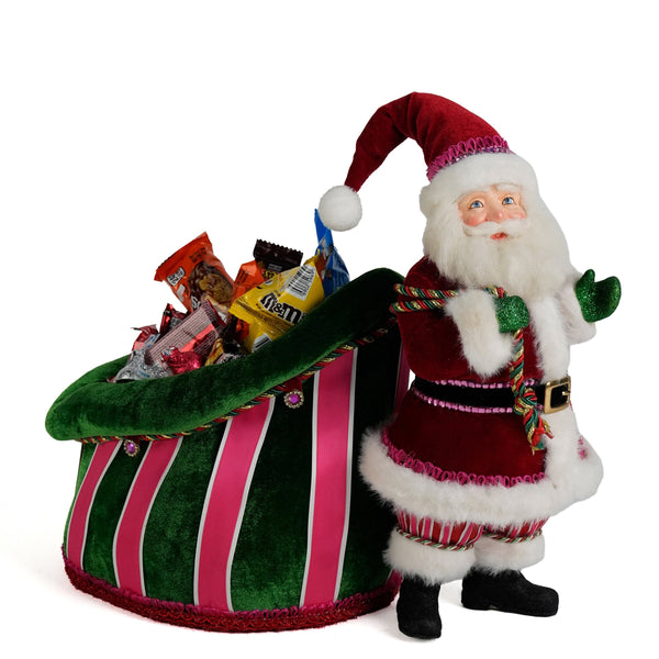 Load image into Gallery viewer, Katherine's Collection Papa Noel and Bag Candy Holder
