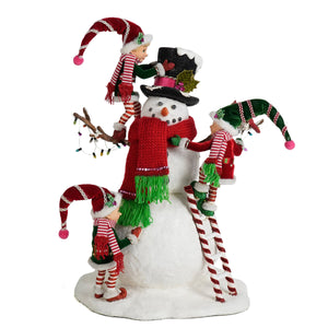 Katherine's Collection Merry Snowman With Elves