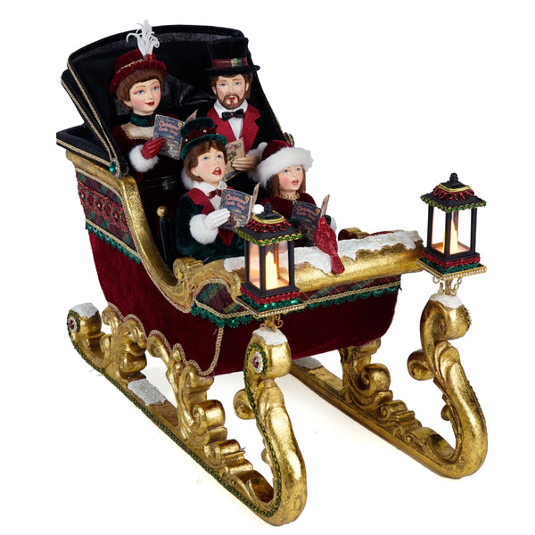 Load image into Gallery viewer, Katherine's Collection Timeless Carolers in Sleigh
