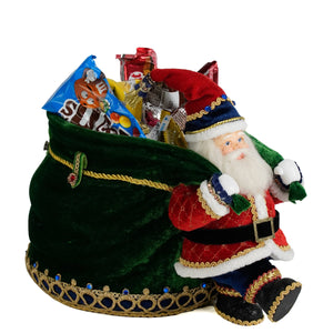 Katherine's Collection Little Santa with BIG Candy Bag