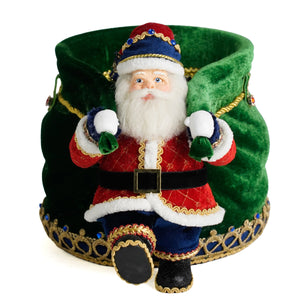 Katherine's Collection Little Santa with BIG Candy Bag