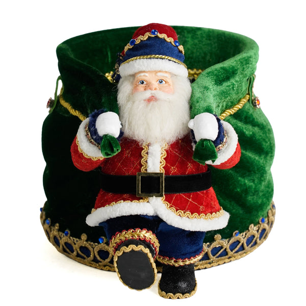 Load image into Gallery viewer, Katherine's Collection Little Santa with BIG Candy Bag
