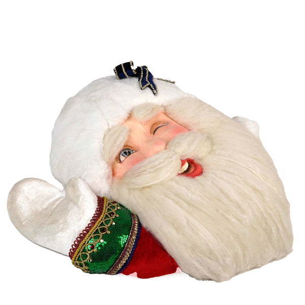 Load image into Gallery viewer, Katherine's Collection Winking Santa Wall Mask
