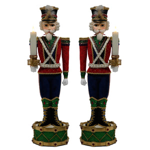 Katherine's Collection Toy Soldier Candle Holder Assortment of 2