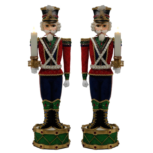 Load image into Gallery viewer, Katherine's Collection Toy Soldier Candle Holder Assortment of 2

