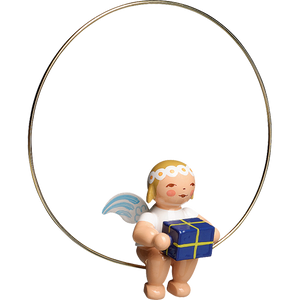 Wendt & Kuhn Christmas Tree Angel in Ring, with Gift