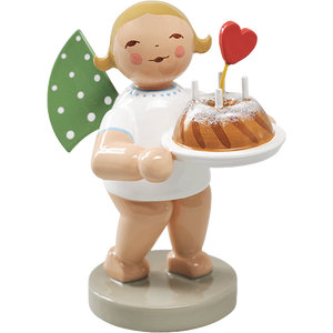 Wendt & Kuhn Angel with Cake and Heart Figurine