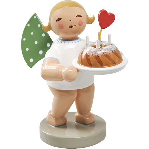 Wendt & Kuhn Angel with Cake and Heart Figurine