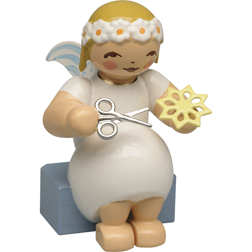 Wendt & Kuhn Marguerite Angel, Sitting, with Paper Star Figurine