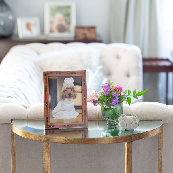 Load image into Gallery viewer, Addison Ross Marquetry Picture Frame: Poplar Veneer &amp; Star Design Inlay - 8 x 10 in
