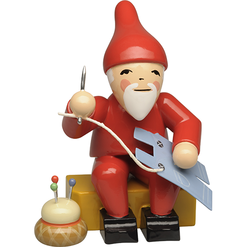 Wendt & Kuhn Gnome with Needle and Thread Figurine