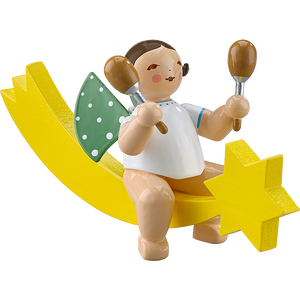 Wendt & Kuhn Angel with Maracas, on Comet Tail Figurine