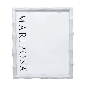 Mariposa Bamboo White 8x10 Frame