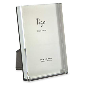 Tizo Design Silver 4x6 Acrylic Picture Frame with Stand