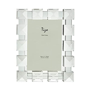 Tizo Design Crystal Glass Frame "Pyramid" 5x7