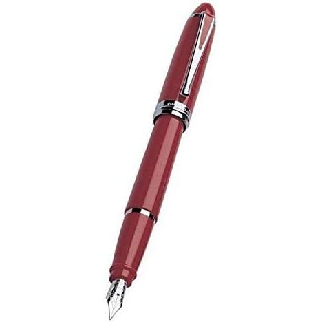 Aurora Ipsilon De Luxe Red Fountain Pen 14Kt Gold Medium Nib