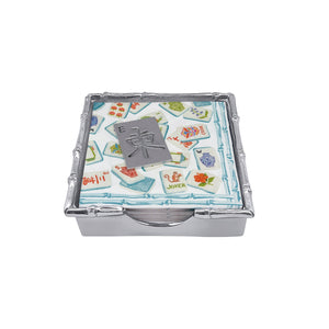 Mariposa Mahjong Tile (3384) Bamboo Napkin Box Set