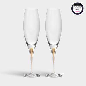 Orrefors Intermezzo Champagne Gold - Set of 2