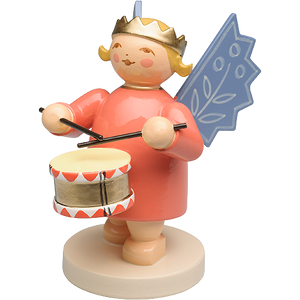 Wendt & Kuhn Angel Wearing Crown, with Drum Figurine