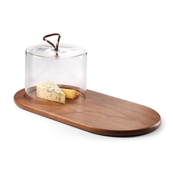 Load image into Gallery viewer, Philippi Walnut Cheese Board With Glass Cover
