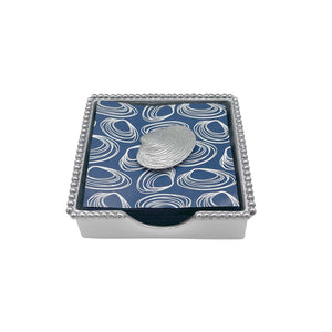 Mariposa Clam (3582) Beaded Napkin Box Set