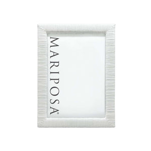 Mariposa Woven White 5x7 Frame