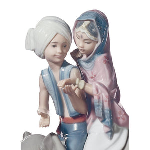 Lladro Hindu Children Figurine