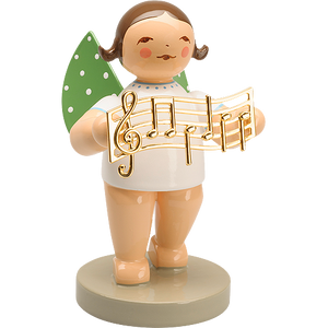 Wendt & Kuhn No. 16, Composer, Angel with Stave - Gold-plated Figurine