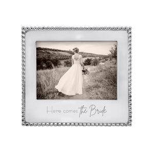 Mariposa HERE COMES THE BRIDE Beaded 5x7 Frame