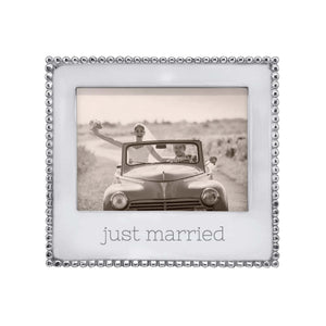 Mariposa Just Married 5x7 Beaded Frame