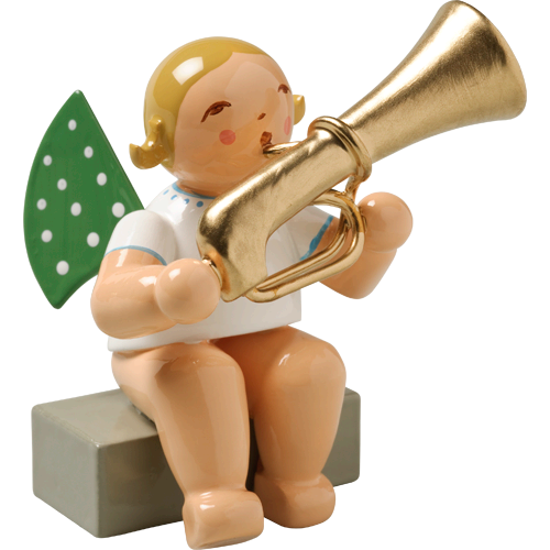Wendt & Kuhn Angel with Tuba, Sitting