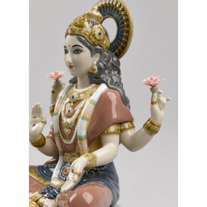 Lladro Goddess Sri Lakshmi Figurine