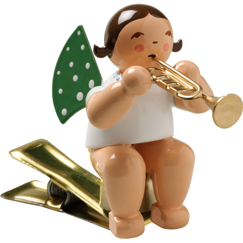 Wendt & Kuhn Angel with Trumpet, on Clip Figurine