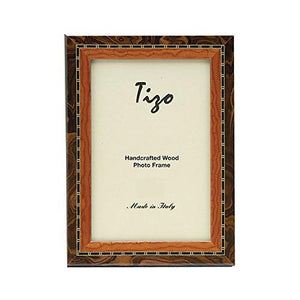 Tizo Design 5X7 Two-Tone Brown Wood Frame