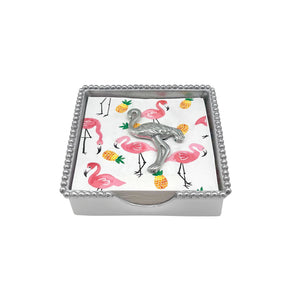 Mariposa Flamingo (4258) Beaded Napkin Box Set