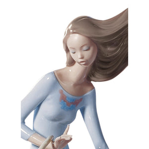 Lladro Petals of The Wind Woman Figurine