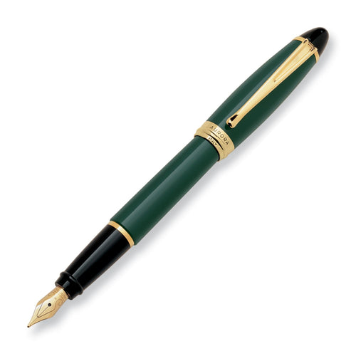 Aurora Ipsilon Resin Green Fountain Pen, Medium Nib