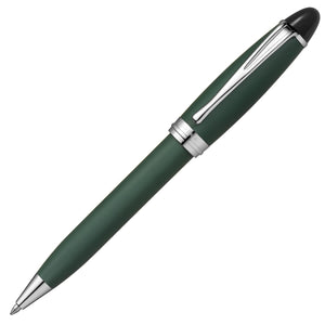 Aurora Ipsilon Satin - Green with Silver Trim - Ballpoint Pen