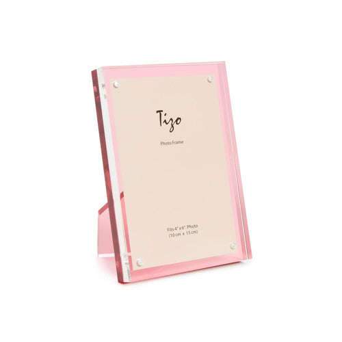 Tizo Design Pink Back 4x6 Acrylic Frame