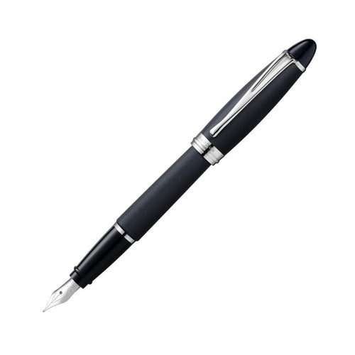 Aurora Ipsilon Satin Fountain Pen - Black, Fine Nib