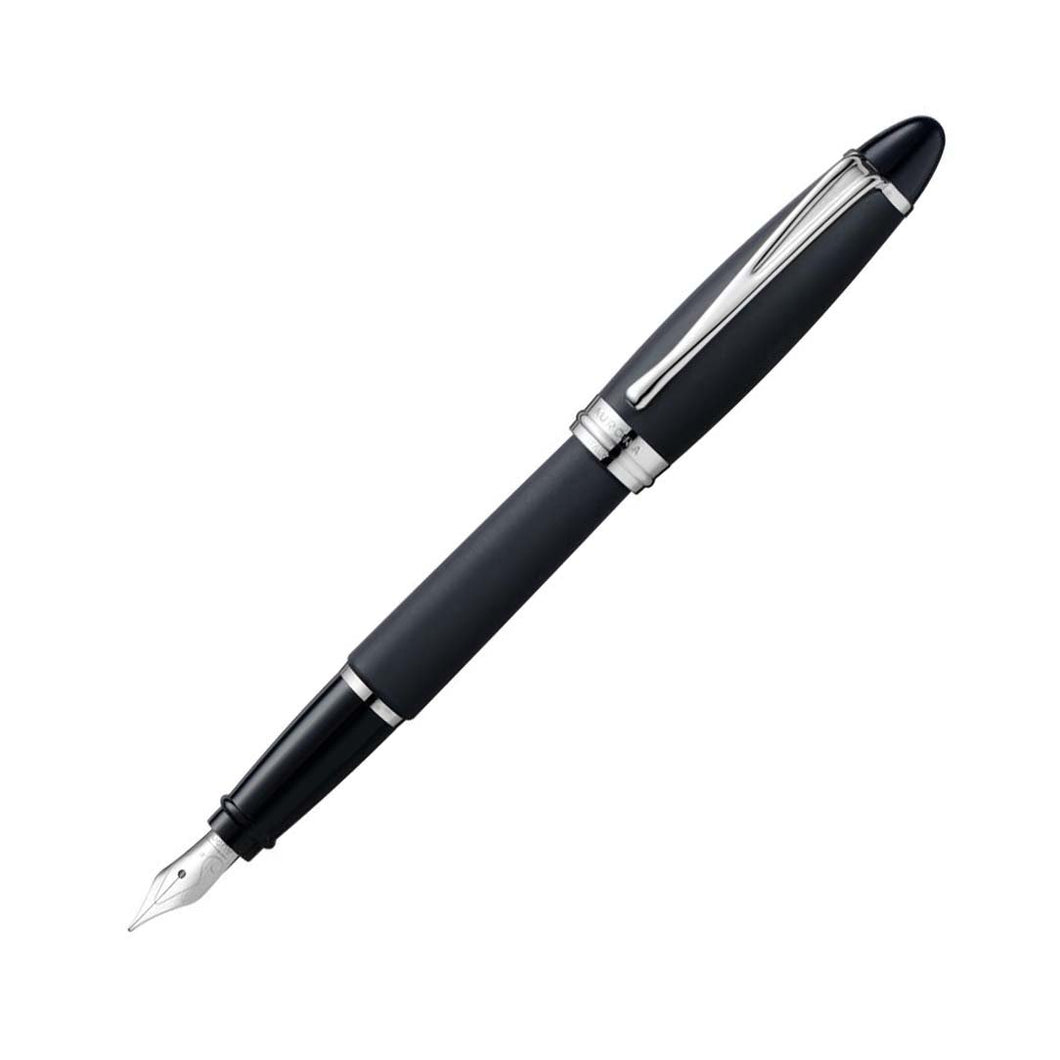 Aurora Ipsilon Satin Fountain Pen - Black, Fine Nib