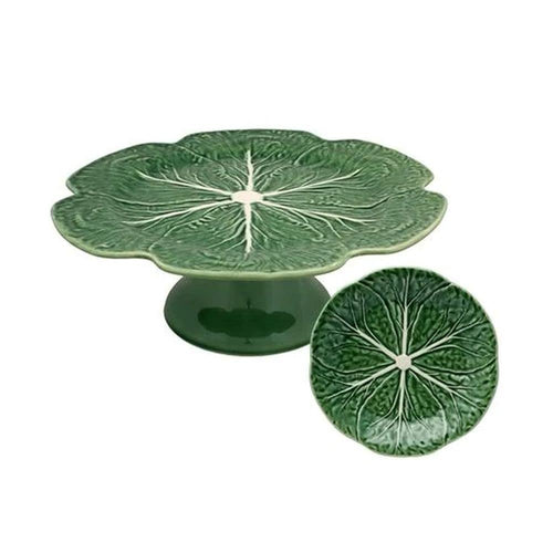 Bordallo Pinheiro Cabbage Natural Cake Serving Set