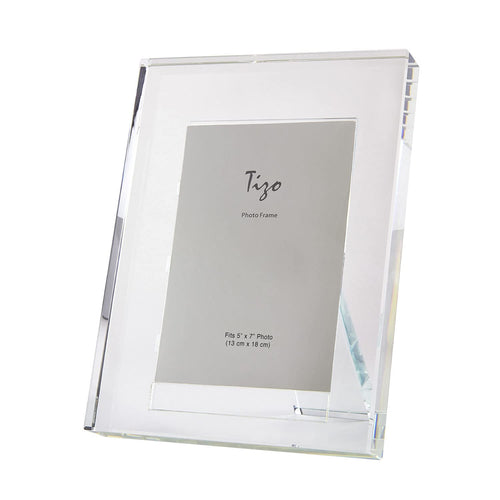 Tizo Design Crystal Glass Plain 5x7 Glass Frame