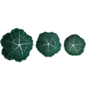 Bordallo Pinheiro Cabbage Natural Set of Nesting Bowls - Green